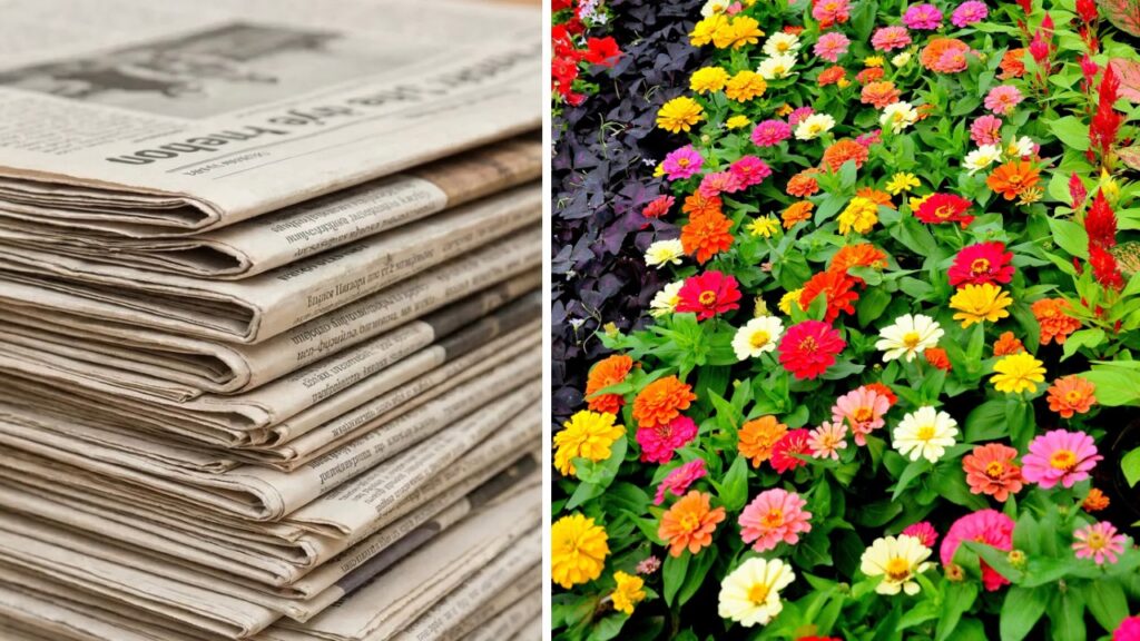 Letto di fiori con carta di giornale: il trucco semplice per aiuole senza erbacce
